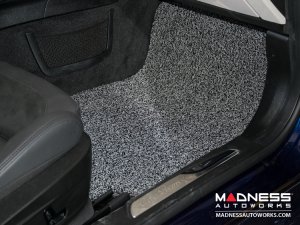 Alfa Romeo Giulia Floor Mats - All Weather - Soft Touch PVC Loop - Front + Rear - Grey/ Black - RWD Alfa Romeo Giulia Floor Mats - All Weather - Soft Touch PVC Loop - Front + Rear - Grey/ Black - RWD